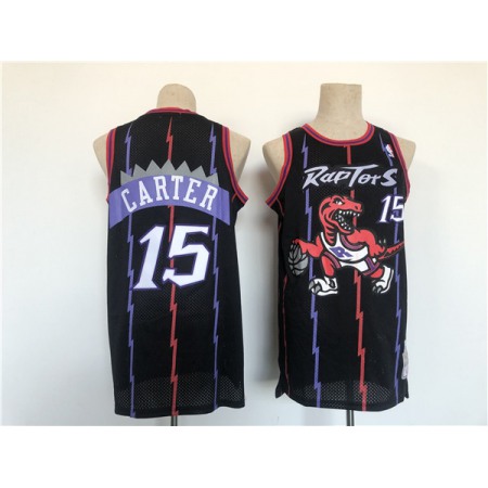 Men's Toronto Raptors #15 Vince Carter Black Basketball Jersey