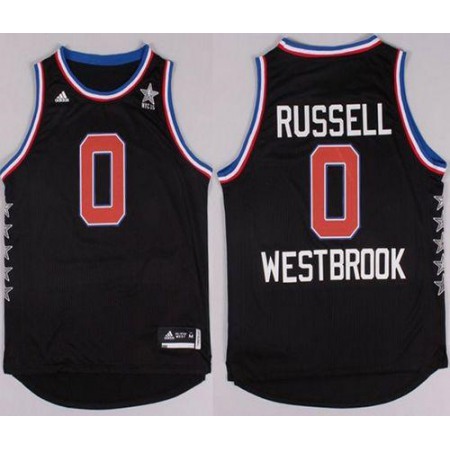 Thunder #0 Russell Westbrook Black 2015 All Star Stitched NBA Jersey