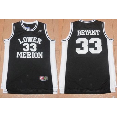 Lakers #33 Kobe Bryant Black Lower Merion High School Stitched NBA Jersey