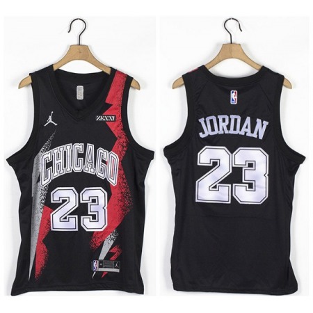 Men's Chicago Bulls #23 Michael Jordan Black Stitched Basketball Jersey