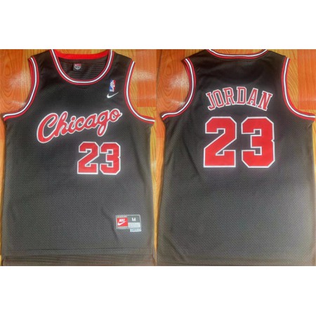 Men's Chicago Bulls #23 Michael Jordan Black Stitched Jersey