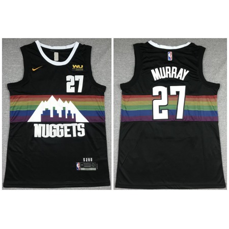 Men's Denver Nuggets #27 Jamal Murray Black Stitched Jersey