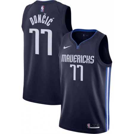 Men's Dallas Mavericks #77 Luka Doncic Black Stitched Jersey