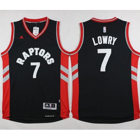 Revolution 30 Raptors #7 Kyle Lowry Black Stitched NBA Jersey