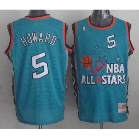 Mitchell And Ness Wizards #5 Juwan Howard Light Blue 1996 All star Stitched NBA Jersey