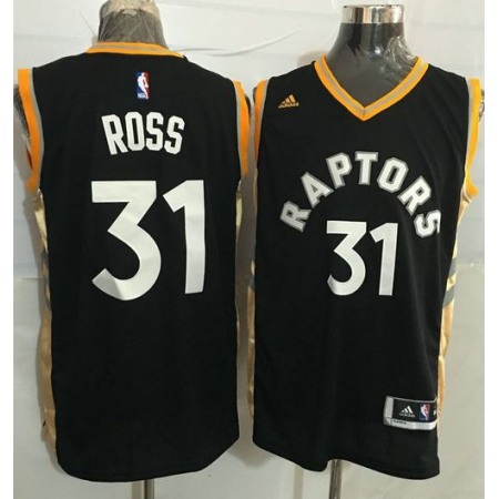 Raptors #31 Terrence Ross Black/Gold Stitched NBA Jersey