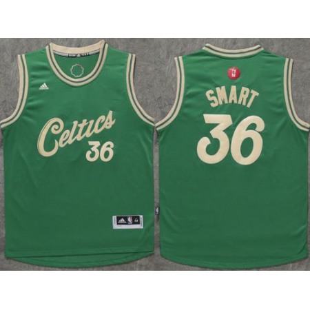 Celtics #36 Marcus Smart Green 2015-2016 Christmas Day Stitched NBA Jersey