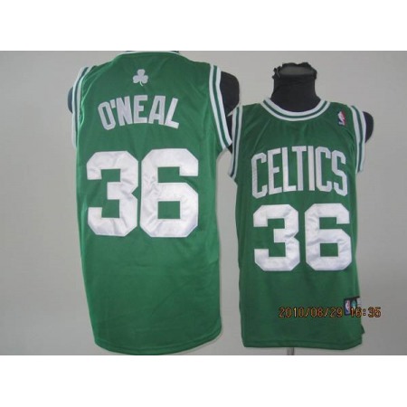 Celtics #36 Shaquille O'Neal Stitched Green (White No.) NBA Jersey