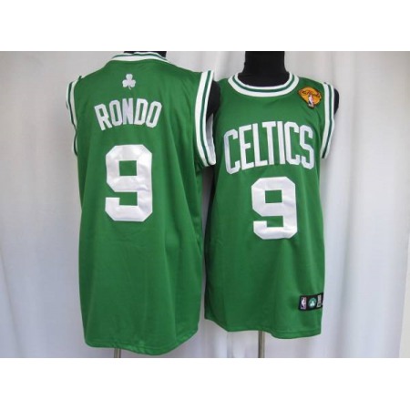 Celtics #9 Rajon Rondo Stitched Green Final Patch NBA Jersey