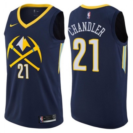 Men's Denver Nuggets #21 Wilson Chandler 2017-18 Navy Stitched NBA Jersey