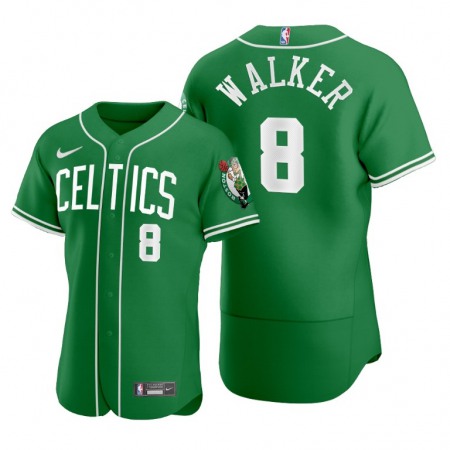 Men's Boston Celtics #8 Kemba Walker 2020 Green NBA X MLB Crossover Edition Stitched Jersey