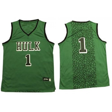 The Hulk #1 Green Stitched Basketball Jersey