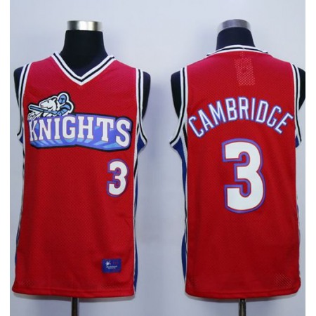 Like Mike Movie Los Angeles Knights #3 Calvin Cambridge Red Stitched Basketball Jersey