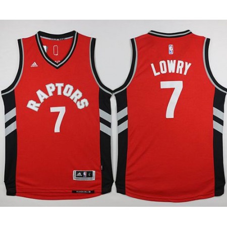Revolution 30 Raptors #7 Kyle Lowry Red Stitched NBA Jersey