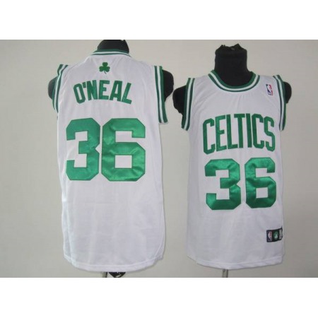 Celtics #36 O'Neal Stitched White NBA Jersey