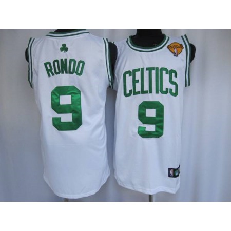 Celtics #9 Rajon Rondo Stitched White Final Patch NBA Jersey