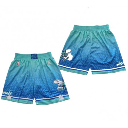 Men's Charlotte Hornets 75th Anniversary Blue Mitchell & Ness Shorts (Run Small)