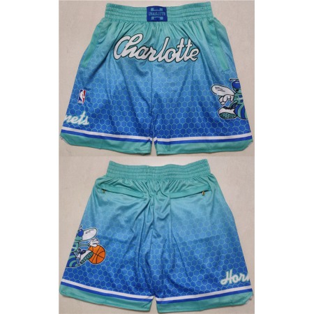 Men's Charlotte Hornets Blue Mitchell & Ness Shorts (Run Small)