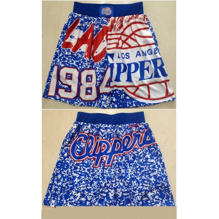 Men's Los Angeles Clippers Blue Mitchell & Ness Shorts (Run Small)