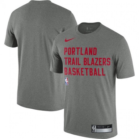 Men's Portland Trail Blazers Heather Gray 2023/24 Sideline Legend Performance Practice T-Shirt