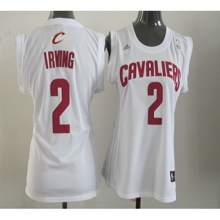 Cavaliers #2 Kyrie Irving White Women Fashion Stitched NBA Jersey