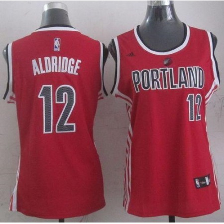 Blazers #12 Lamarcus Aldridge Red Women's Alternative Stitched NBA Jersey