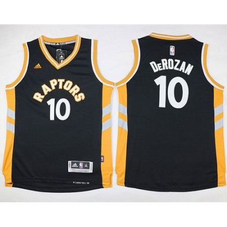 Raptors #10 DeMar DeRozan Black Youth Stitched NBA Jersey