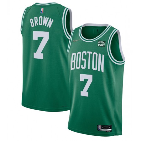Women's Boston Celtics #7 Jaylen Brown 75th Anniversary Green Stitched Basketball Jersey(Run Small)