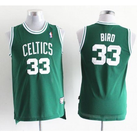 Celtics #33 Larry Bird Green Throwback Stitched Youth NBA Jersey