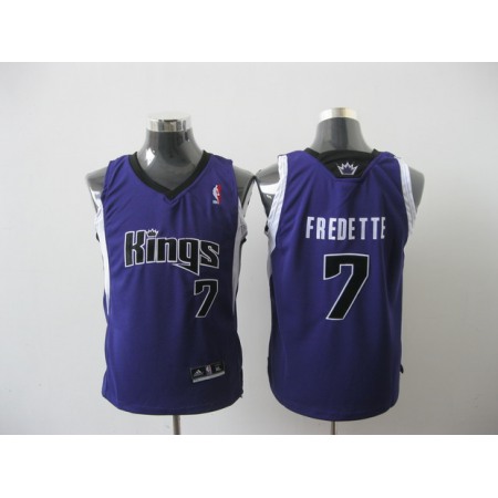 Kings #7 Jimmer Fredette Purple Stitched Youth NBA Jersey