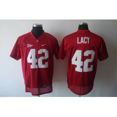 Crimson Tide #42 Eddie Lacy Red Stitched NCAA Jersey