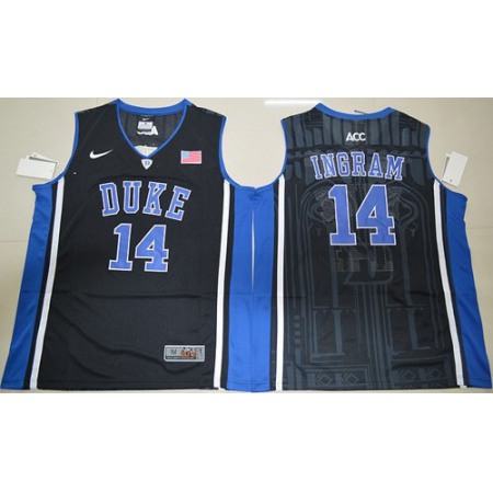 Blue Devils #14 Brandon Ingram Black Basketball Elite V Neck Stitched NCAA Jersey