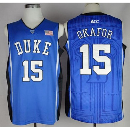 Blue Devils #15 Jahlil Okafor Blue Basketball Stitched NCAA Jersey