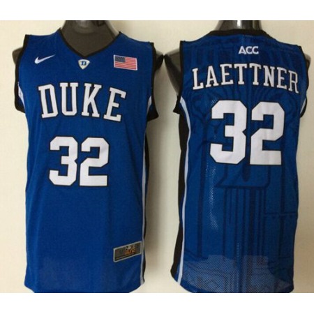 Blue Devils #32 Christian Laettner Blue Basketball Stitched NCAA Jersey