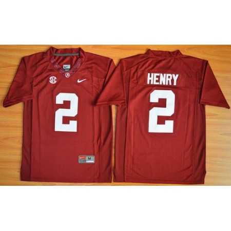 Crimson Tide #2 Derrick Henry Red Stitched Youth NCAA Jersey
