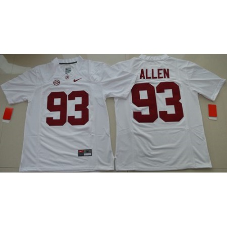 Crimson Tide #93 Jonathan Allen White Limited Stitched NCAA Jersey