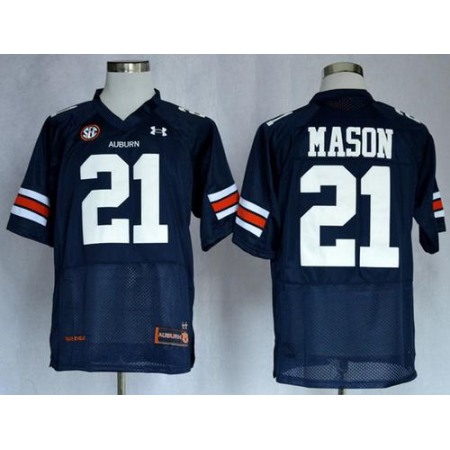 Tigers #21 Tre Mason Blue Stitched NCAA Jersey