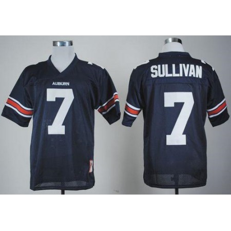 Tigers #7 Pat Sullivan Blue Throwback Stitched NCAA Jersey
