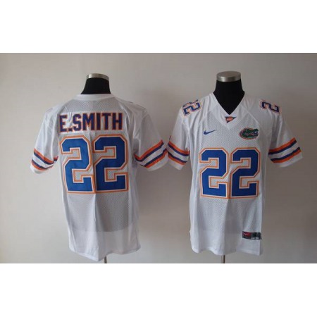 Gators #22 E.Smith White Stitched NCAA Jersey