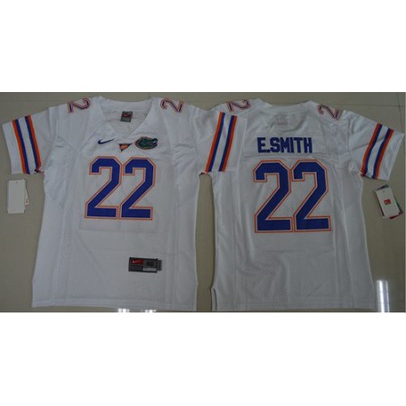 Gators #22 Emmitt Smith White Stitched Youth NCAA Jersey