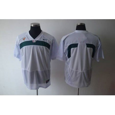 Hurricanes Blank White Stitched NCAA Jerseys