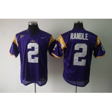 LSU Tigers #2 Rueben Randle Purple Stitched NCAA Jersey