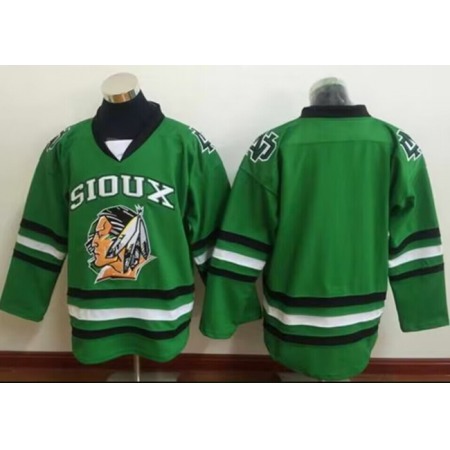 Toddlers North Dakota Fighting Sioux Blank Green Stitched Jersey