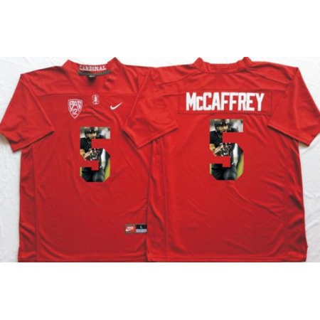 Cardinal #5 Christian McCaffrey Red Player Fashion Stitched NCAA Jersey