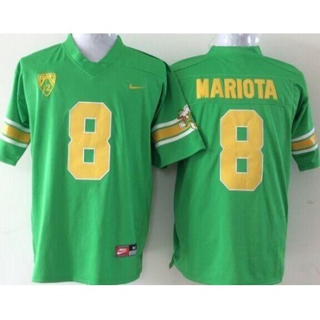 Ducks #8 Marcus Mariota Green 1994 Throwback Stitched Youth NCAA Jersey