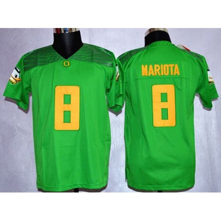 Ducks #8 Marcus Mariota Green Rose Bowl Special Event Stitched Youth NCAA Jersey