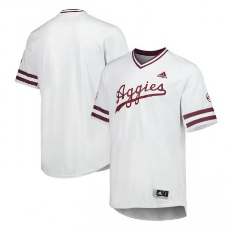 Men's Texas A&M Aggies White Stitched Baseball Jersey