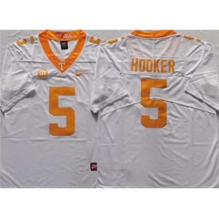 Tennessee Volunteers #5 HOOKER White Stitched Jersey