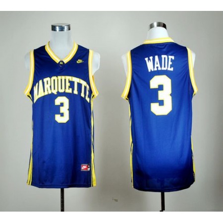 Golden Eagles #3 Dwyane Wade Blue Basketball Stitched NCAA Jersey