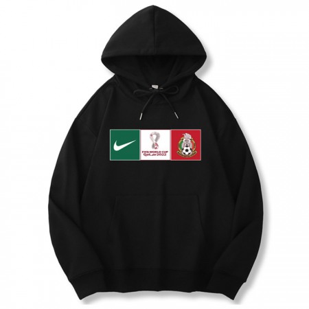 Men's Mexico World Cup Soccer Hoodie Black 001
